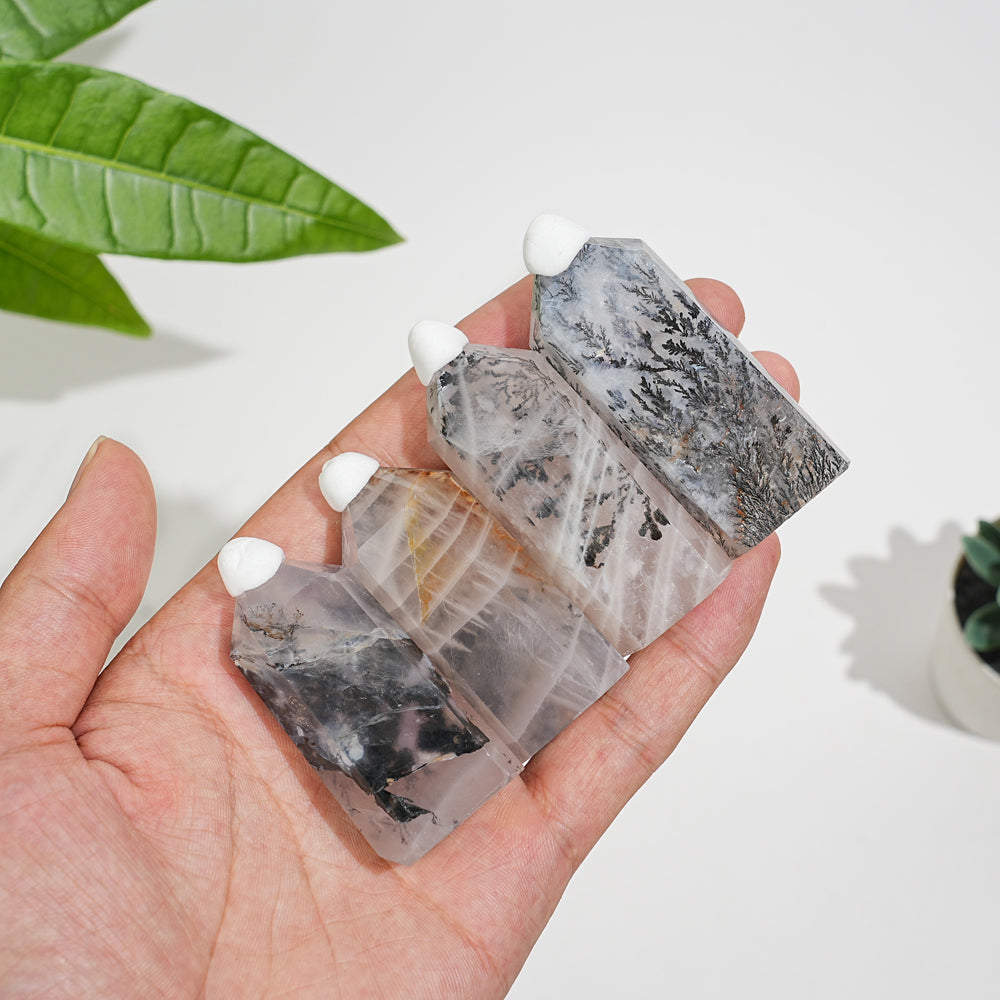 Unique,Natural Crystal Dendritic Quartz Point