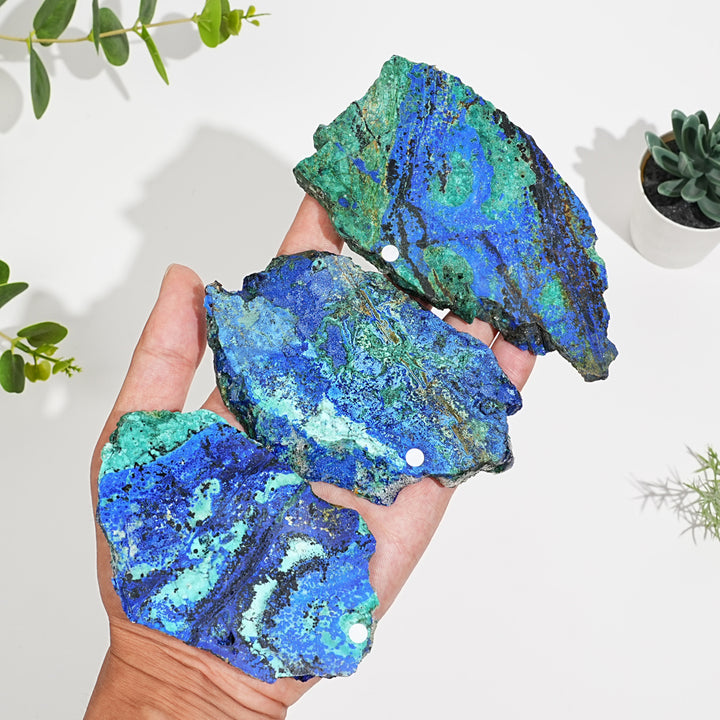 A Slightly Imperfect Natural Azurite Crystal Slice