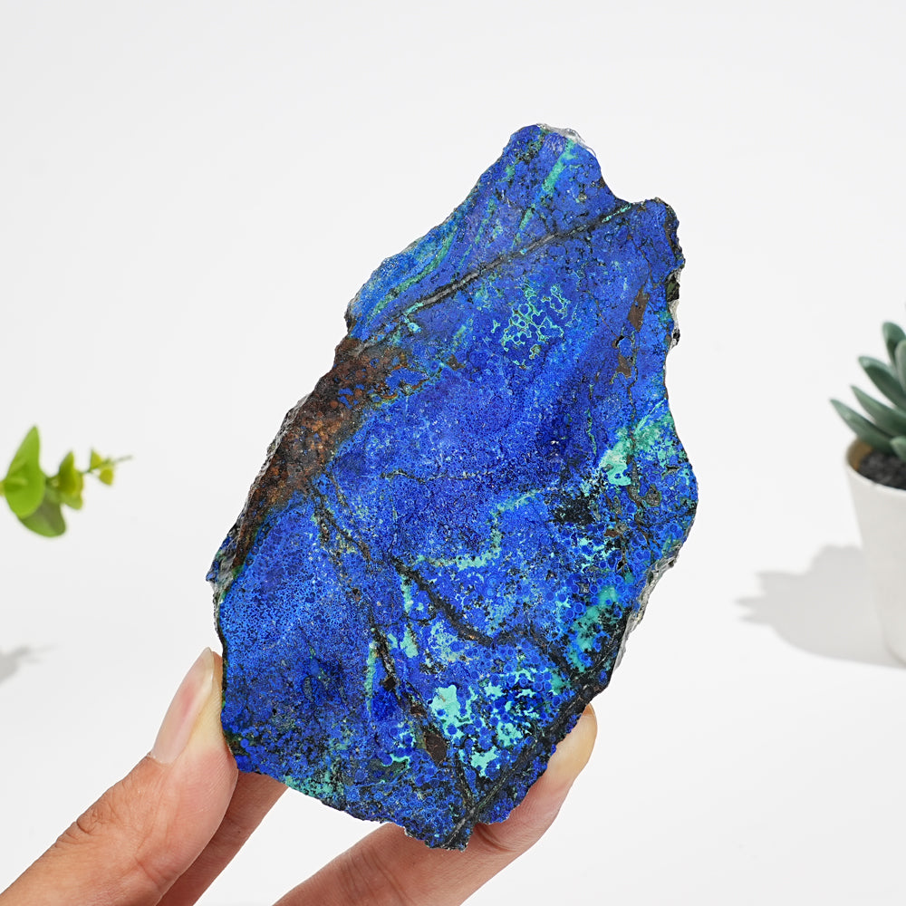 A Slightly Imperfect Natural Azurite Crystal Slice