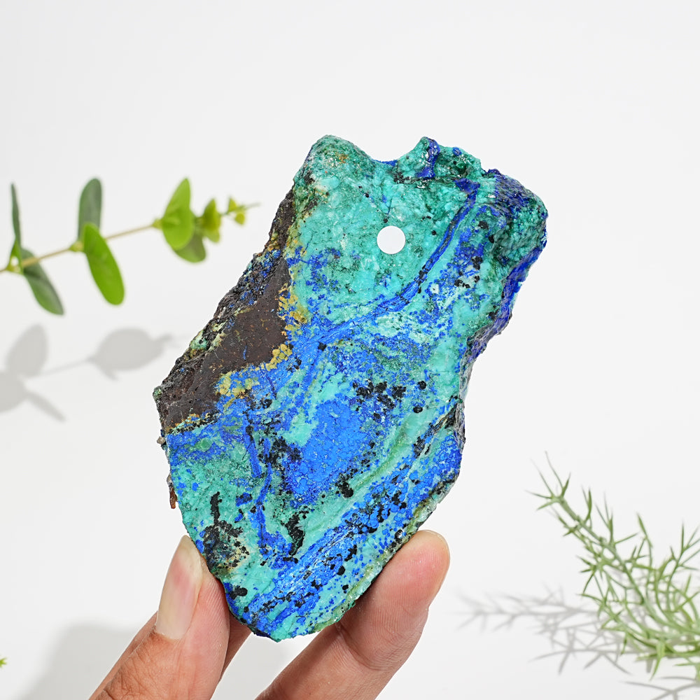 A Slightly Imperfect Natural Azurite Crystal Slice