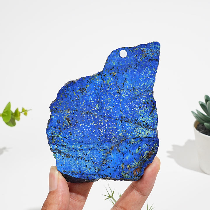 A Slightly Imperfect Natural Azurite Crystal Slice