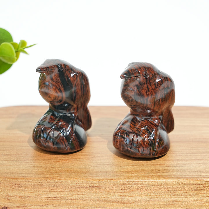 Mystische Raben-Figur aus Naturkristall