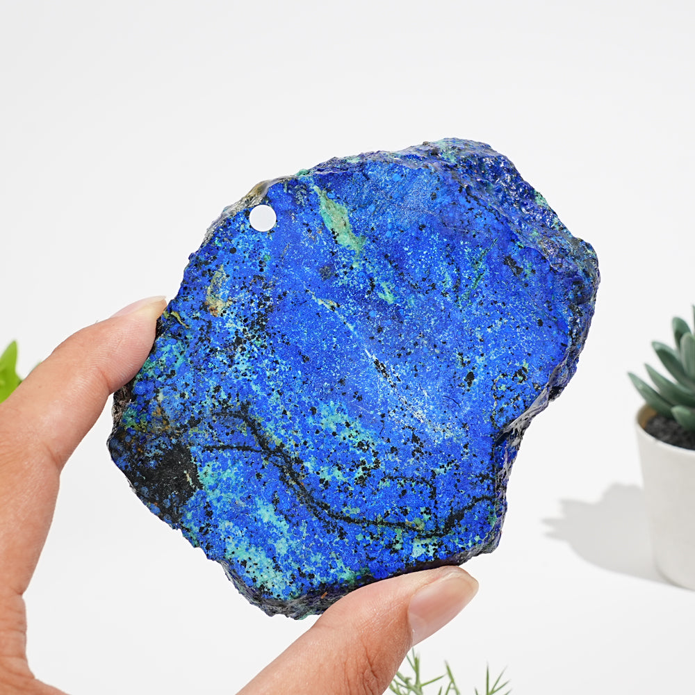 A Slightly Imperfect Natural Azurite Crystal Slice