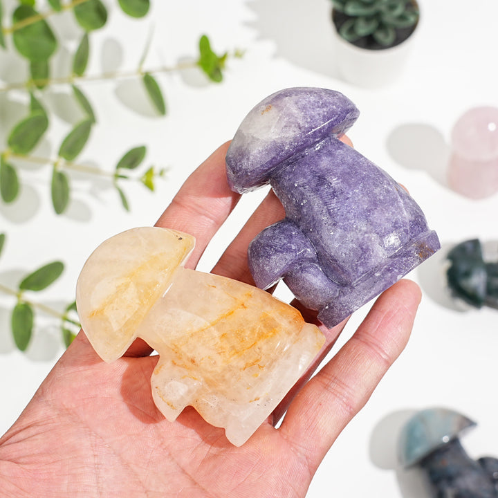Natural Crystal Carved Mushroom