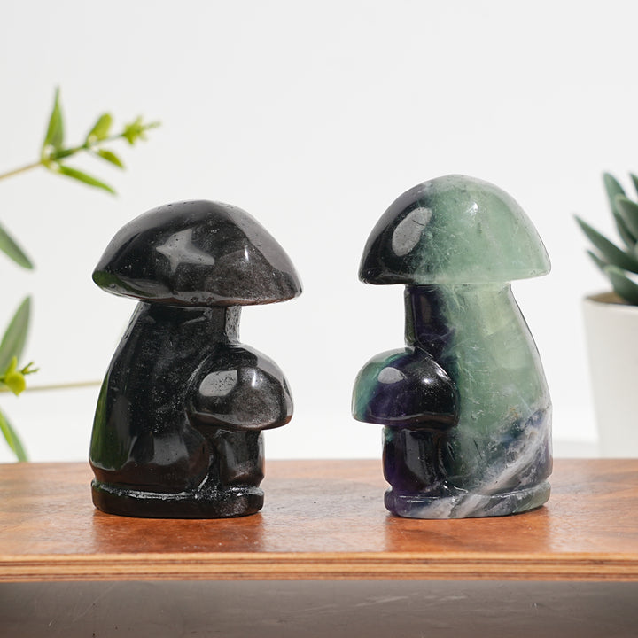 Natural Crystal Carved Mushroom