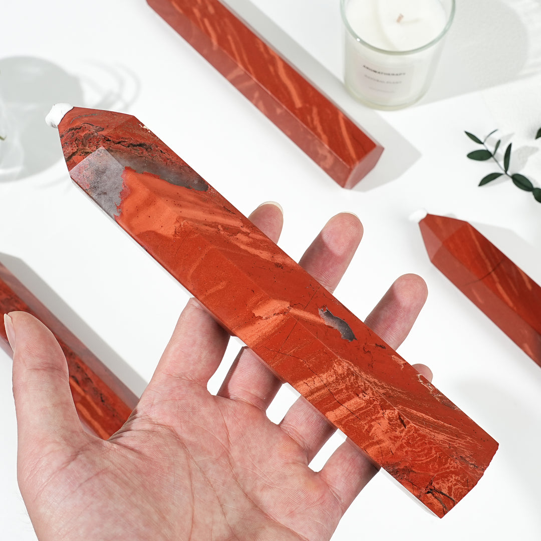Natural Red Jasper Point