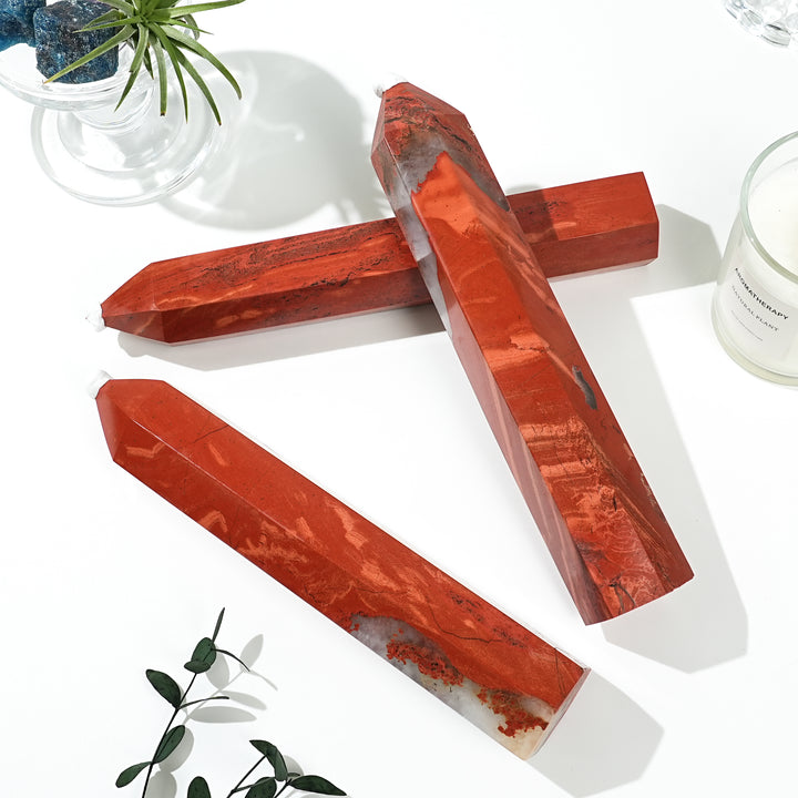 Natural Red Jasper Point