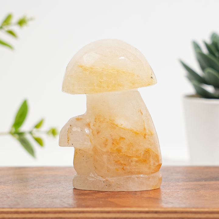 Natural Crystal Carved Mushroom