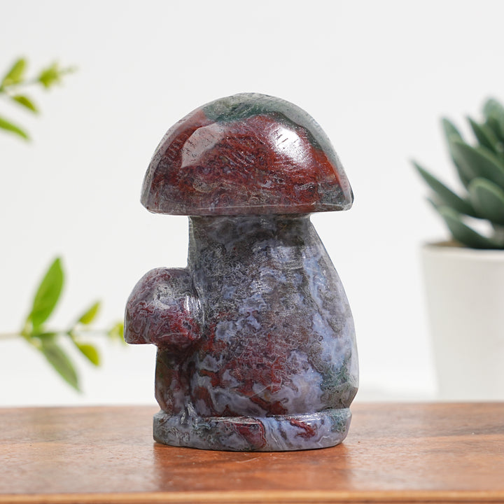 Natural Crystal Carved Mushroom