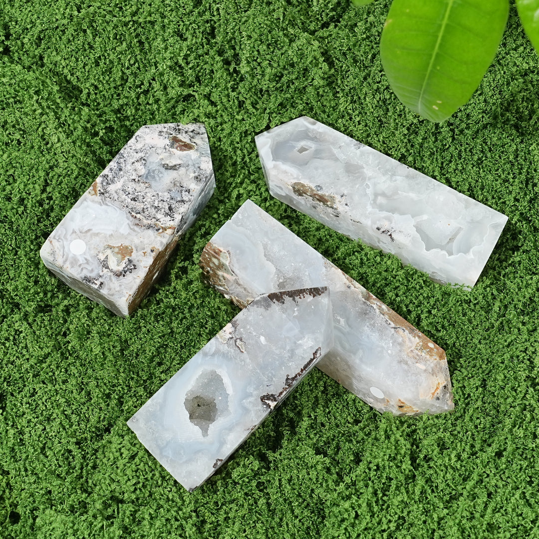 Natural Mexican Agate Geode Point