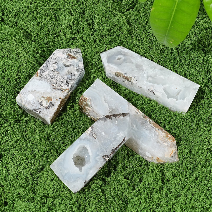 Natural Mexican Agate Geode Point