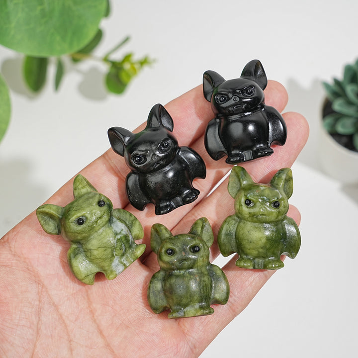 Natural Crystal Mini Vampire Bat Carving