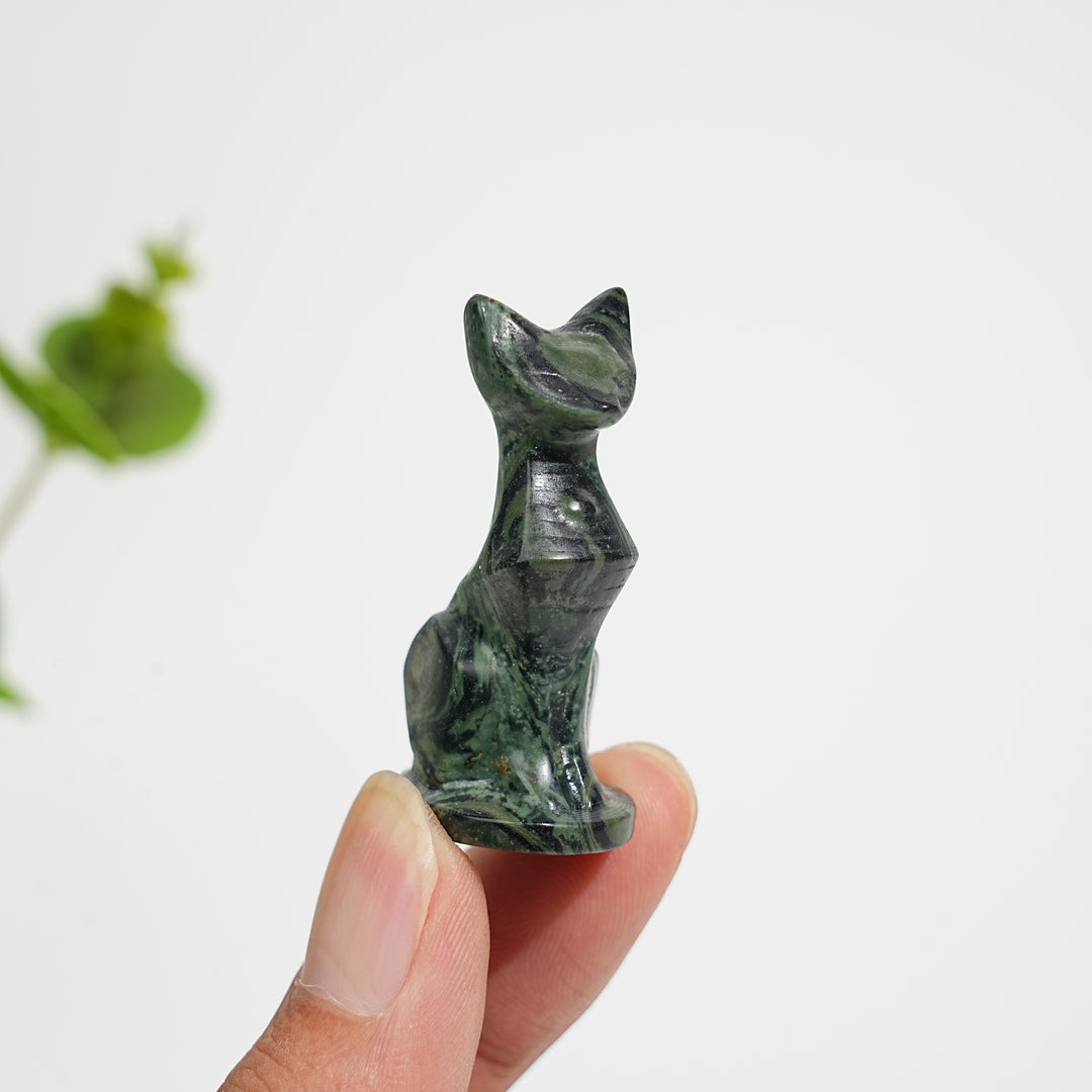 Natural Crystal Carving Robot Cat