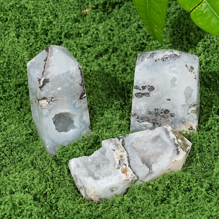 Natural Mexican Agate Geode Point