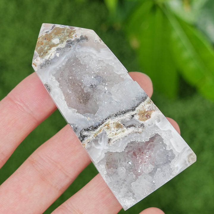 Natural Mexican Agate Geode Point