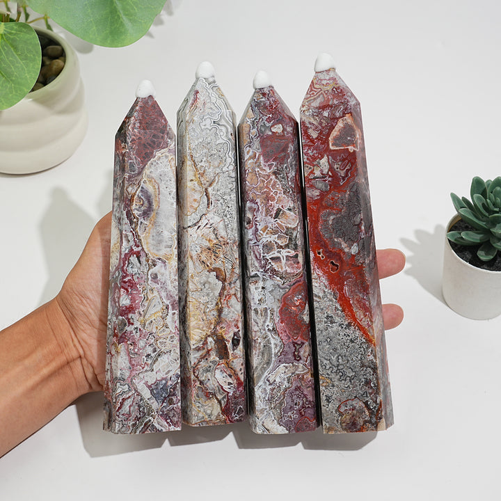 Unique,Natural Crystal Large Mexican Agate Point