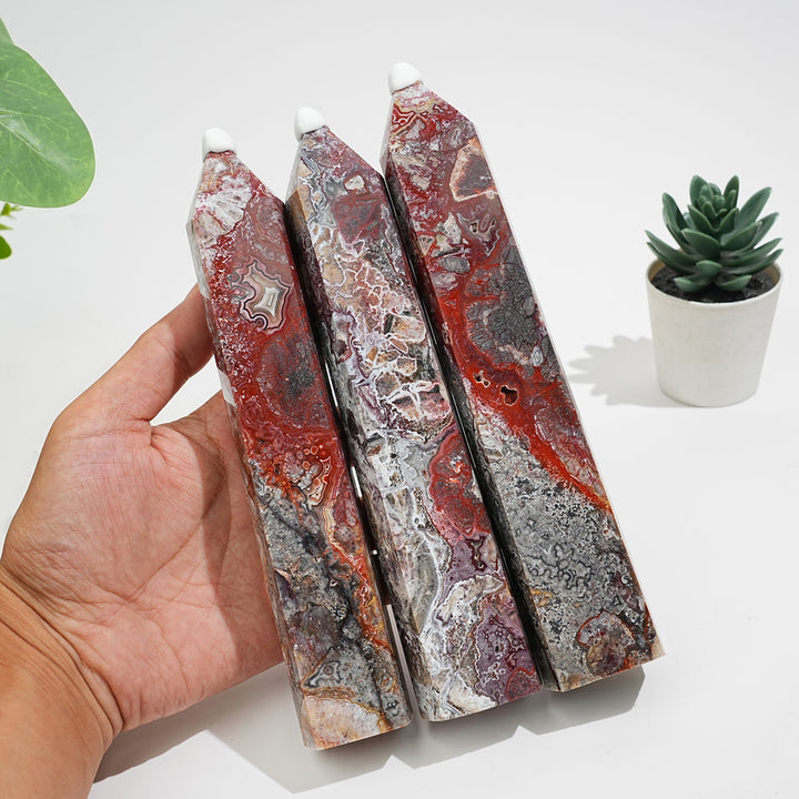 Unique,Natural Crystal Large Mexican Agate Point