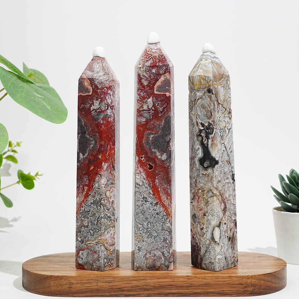 Unique,Natural Crystal Large Mexican Agate Point