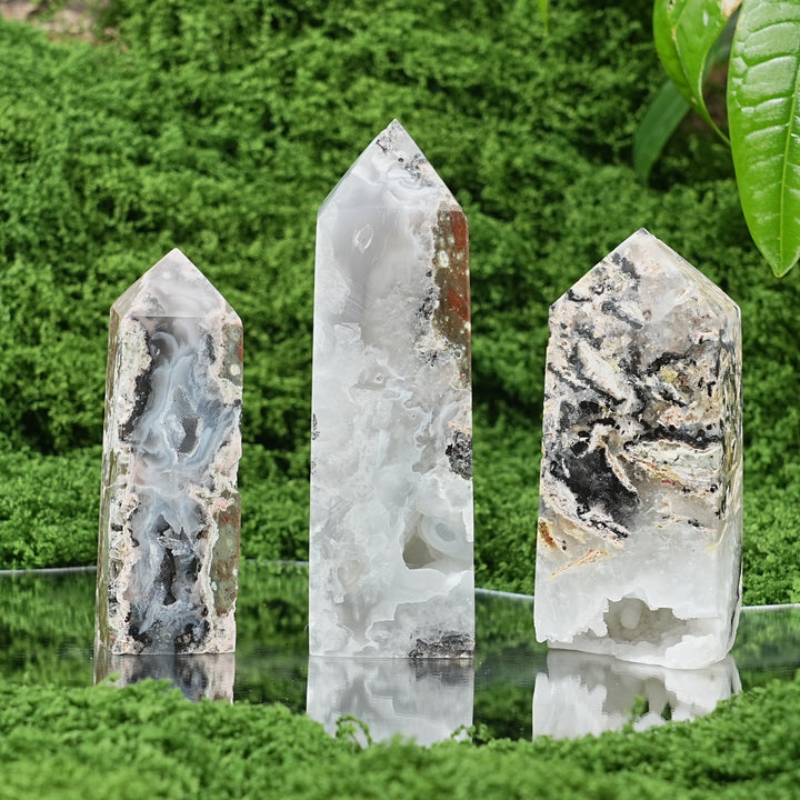 Natural Mexican Agate Geode Point