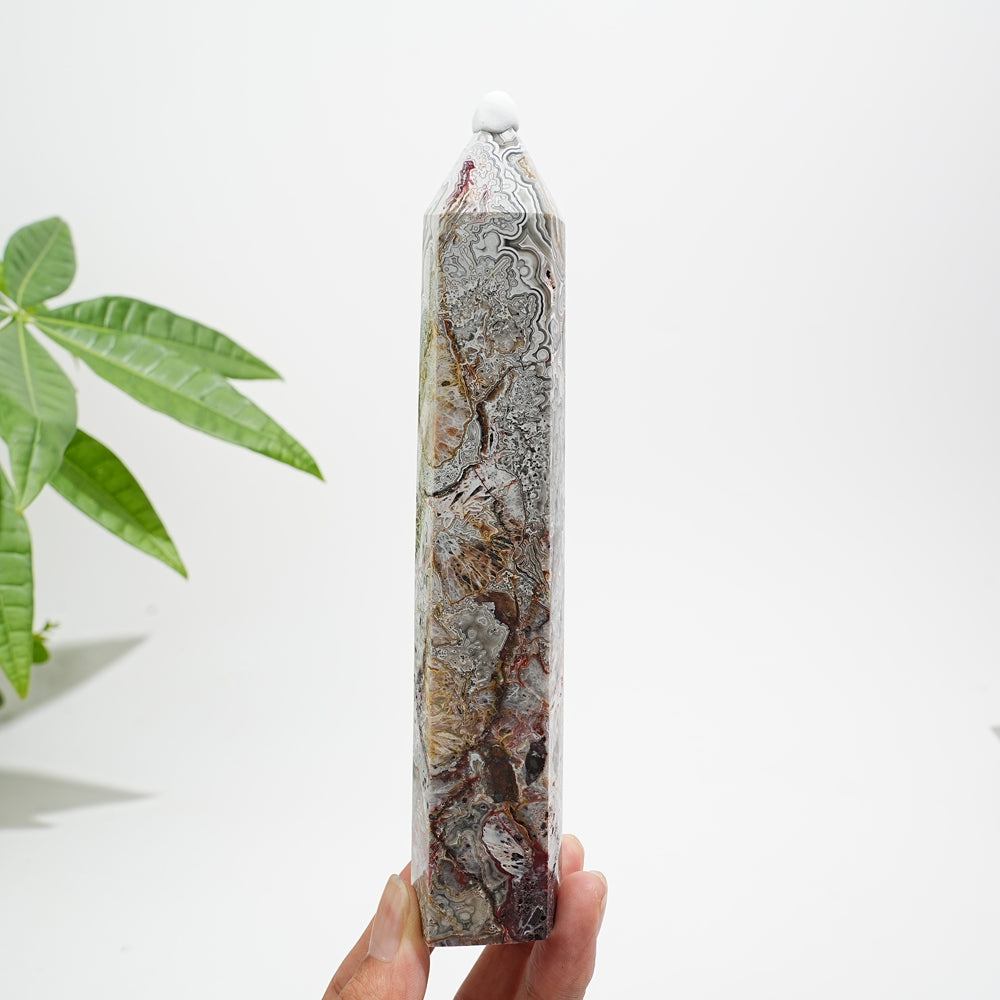 Unique,Natural Crystal Large Mexican Agate Point