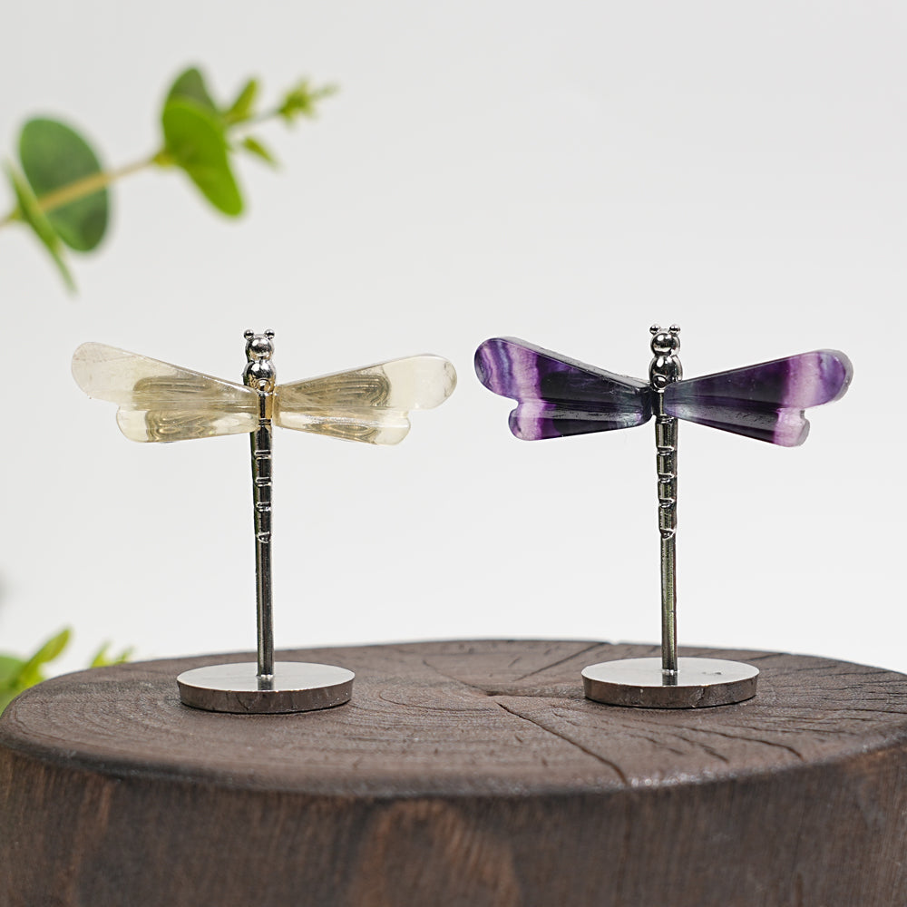 Crystal Fluorite Dragonfly