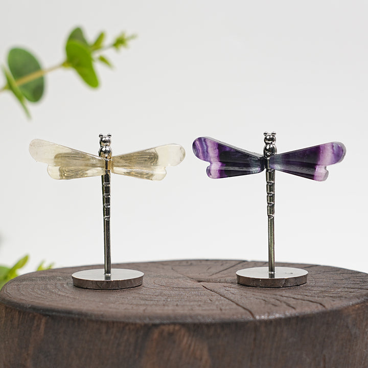 Crystal Fluorite Dragonfly