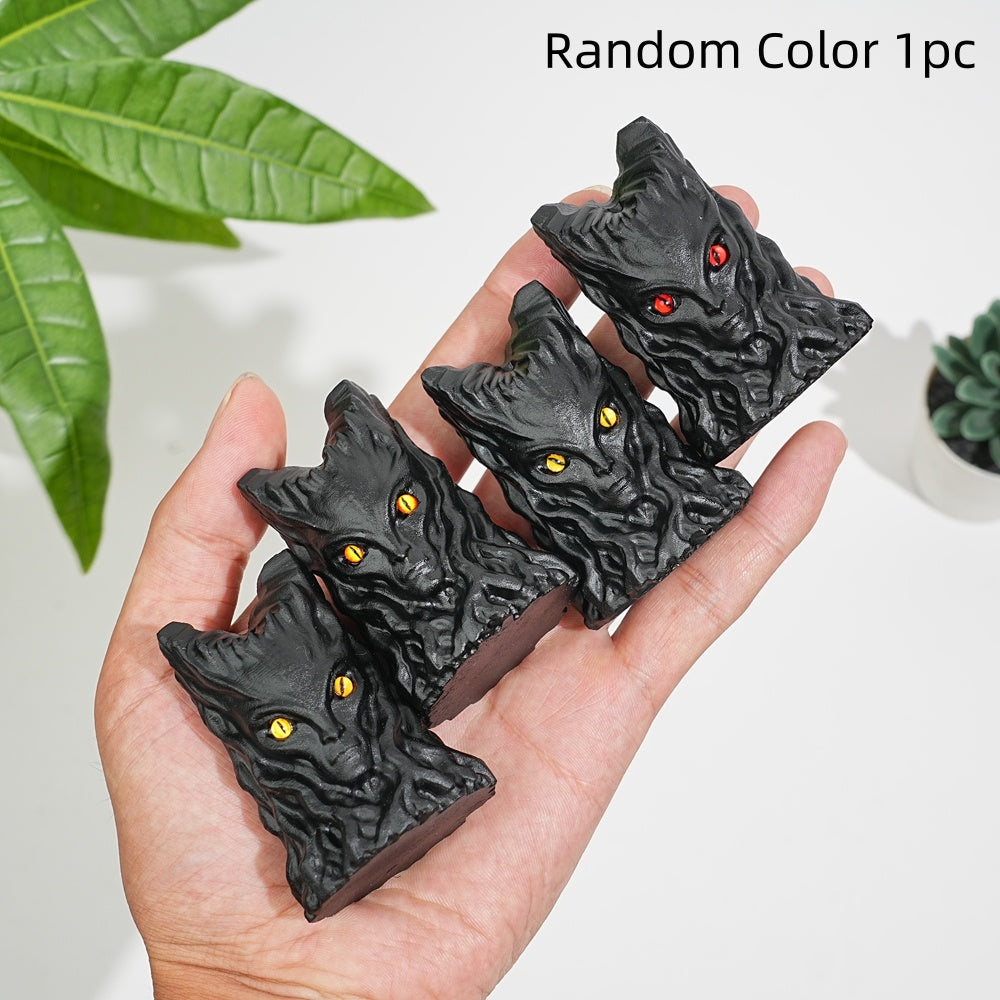 Natural Crystal Black Obsidian Tree Spirit Carving