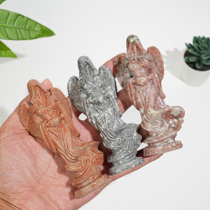 Natural Crystal Ghost Angel Carving
