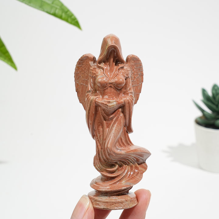 Natural Crystal Ghost Angel Carving