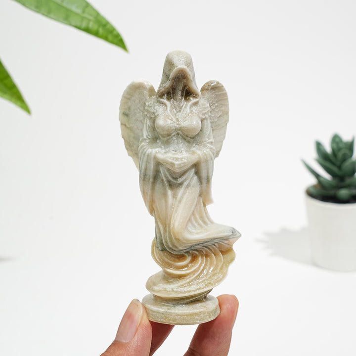 Natural Crystal Ghost Angel Carving