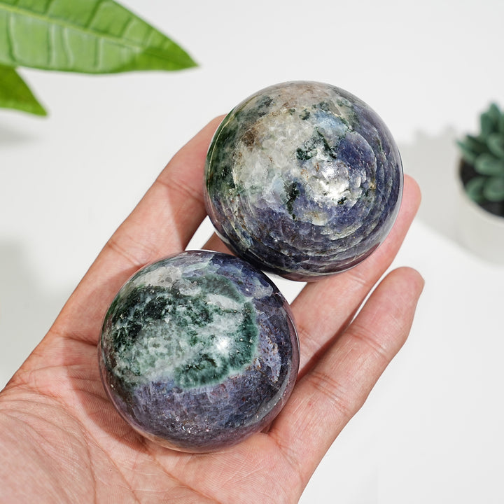 Natural Crystal Iolite Sphere