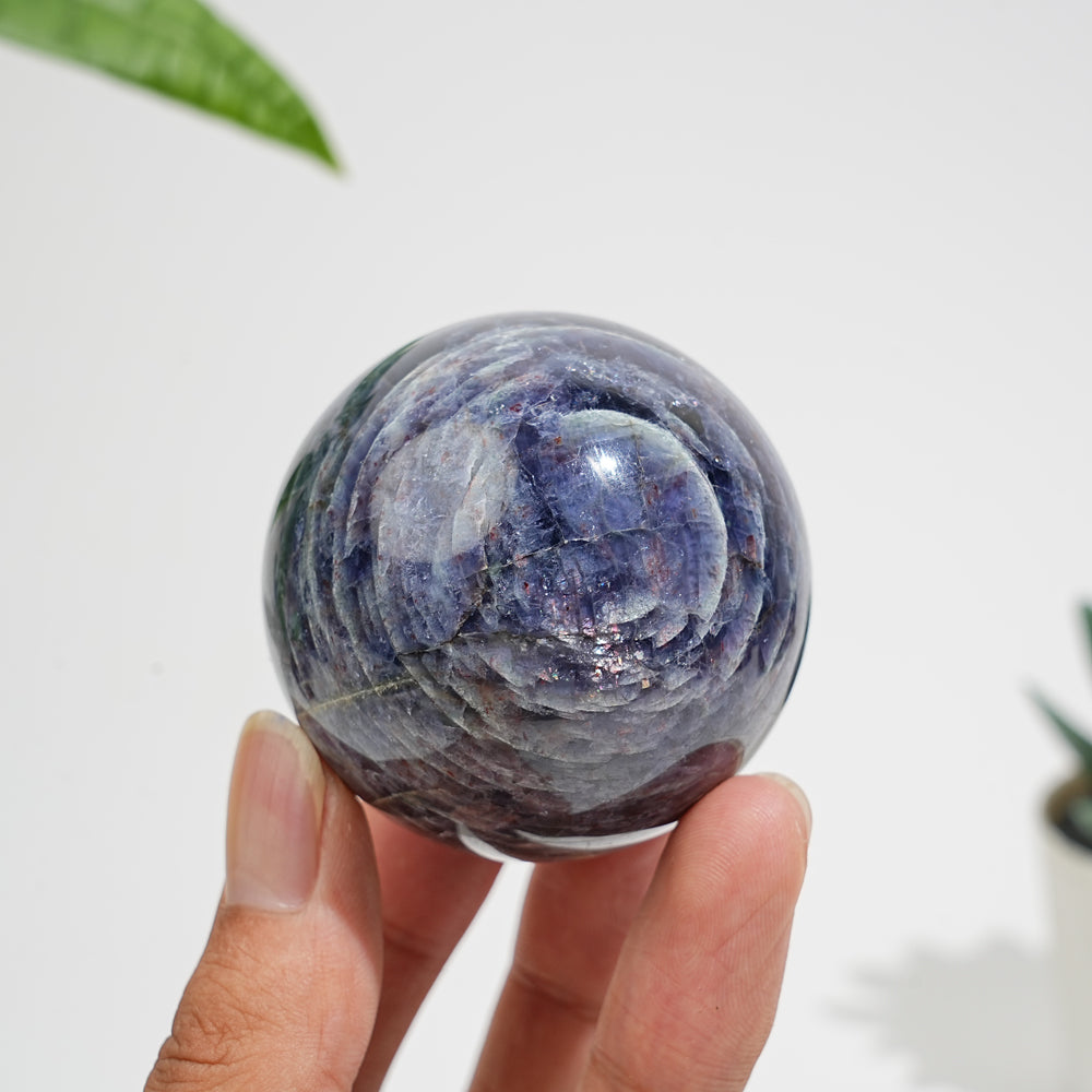 Natural Crystal Iolite Sphere