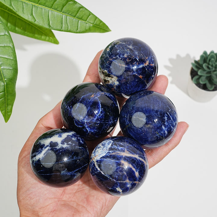 Natural Crystal Smooth Sodalite Sphere