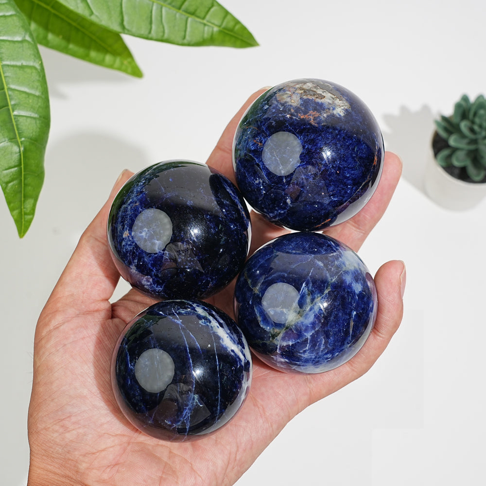 Natural Crystal Smooth Sodalite Sphere
