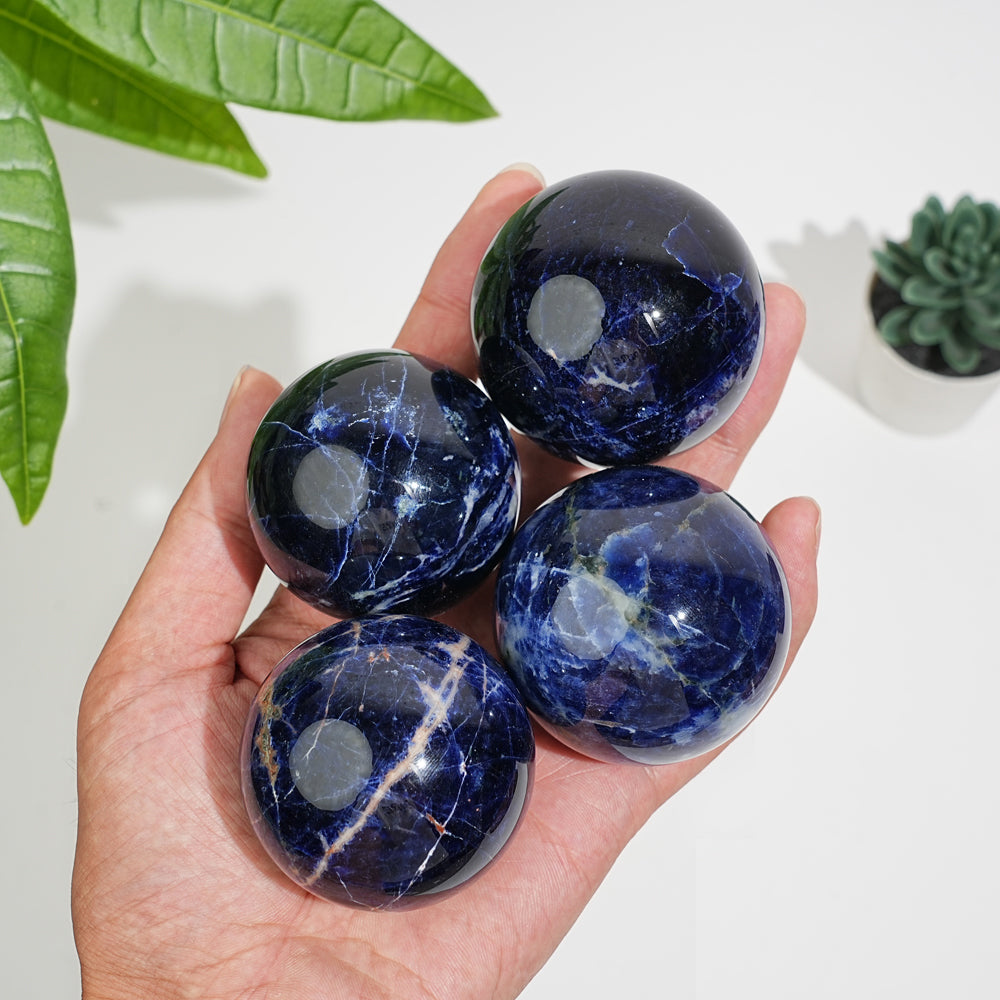 Natural Crystal Smooth Sodalite Sphere