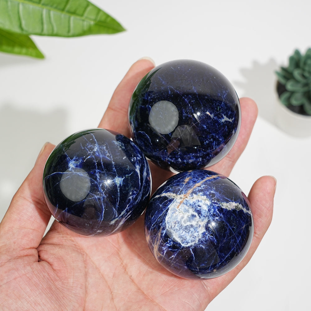 Natural Crystal Smooth Sodalite Sphere