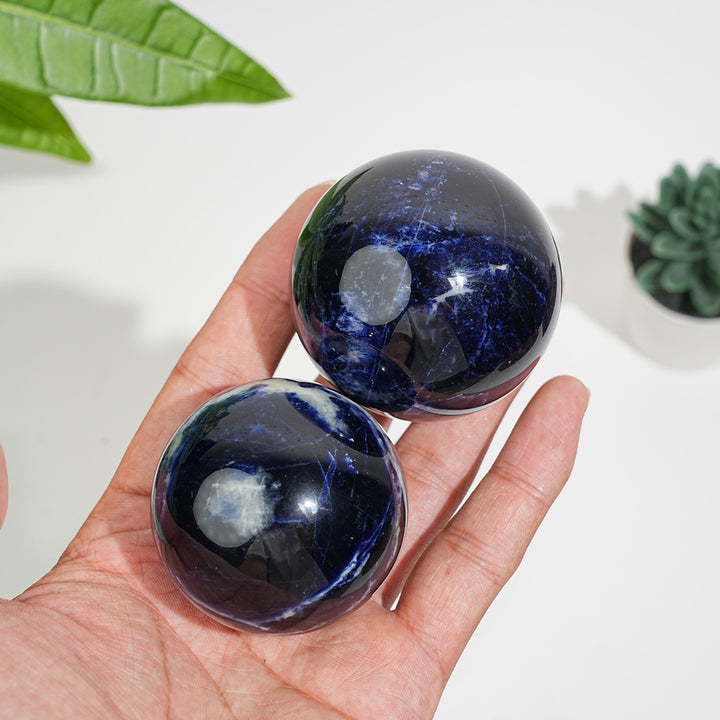 Natural Crystal Smooth Sodalite Sphere