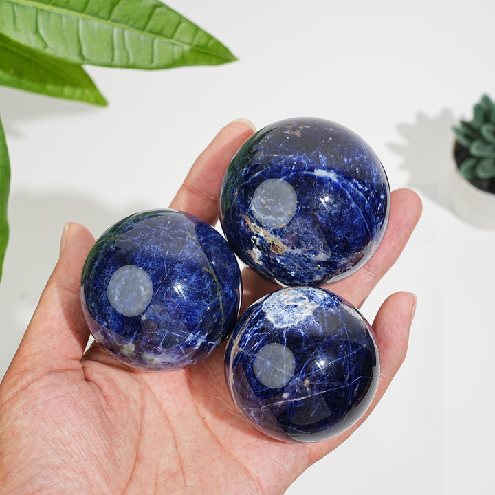 Natural Crystal Smooth Sodalite Sphere