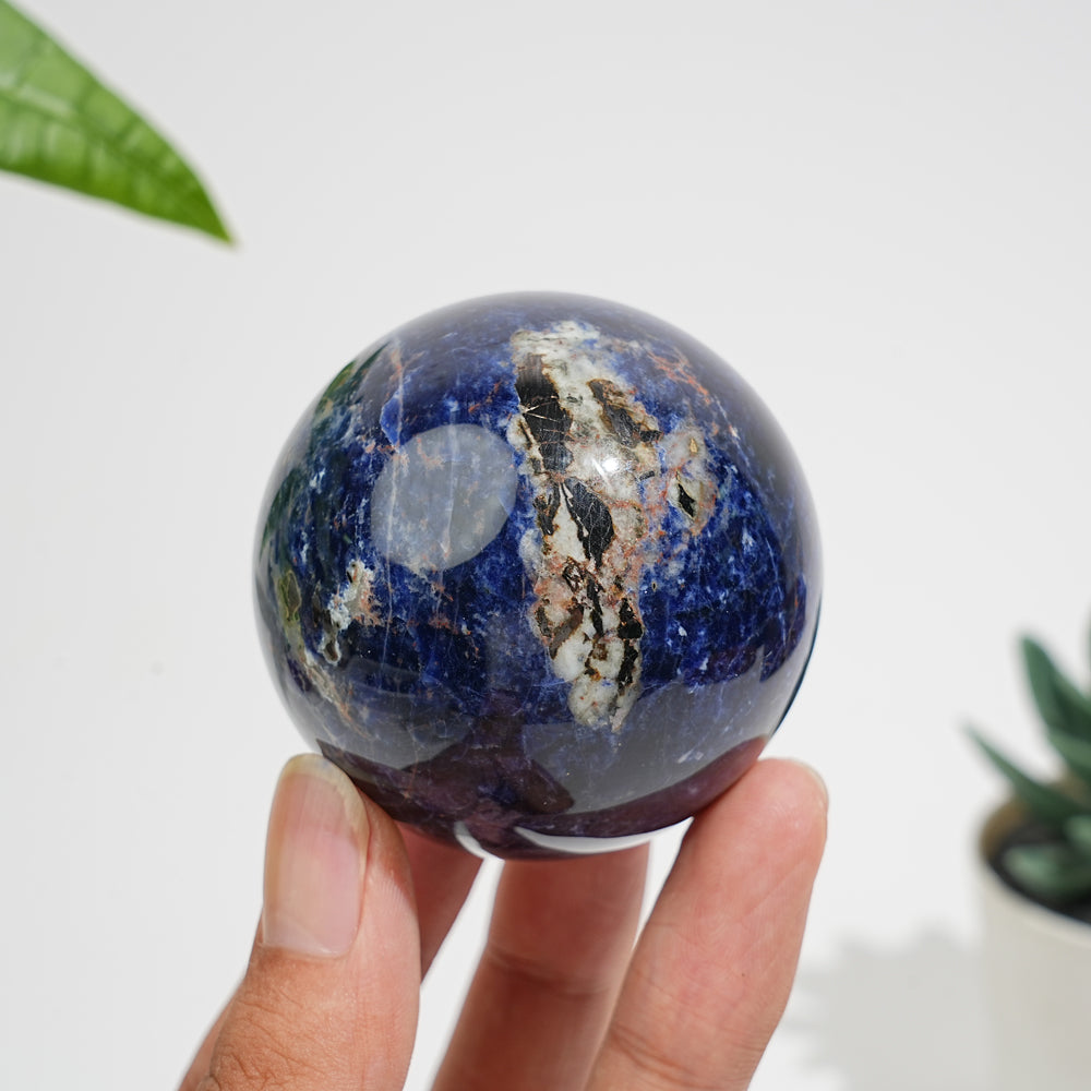 Natural Crystal Smooth Sodalite Sphere