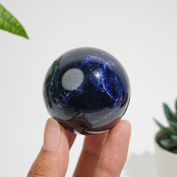 Natural Crystal Smooth Sodalite Sphere