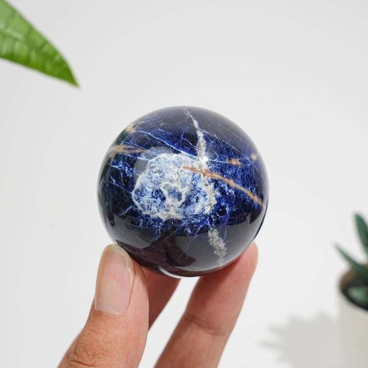 Natural Crystal Smooth Sodalite Sphere