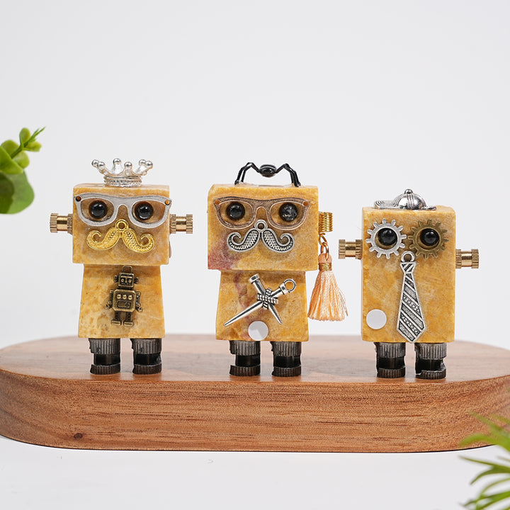 A Slightly Imperfect Natural Crystal Yellow Aventurine Robot