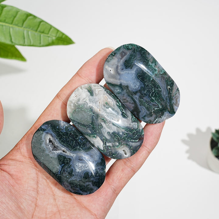 Natural Moss Agate Exquisite Crystal Palmstone
