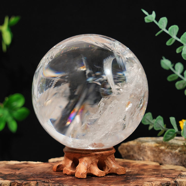 Unique, Natural Top Clear Quartz Sphere