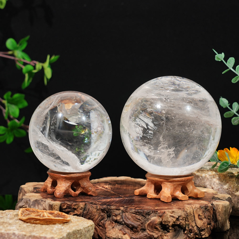 Unique, Natural Top Clear Quartz Sphere