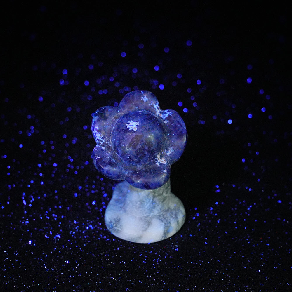 Natural Crystal Carving Hand Holding Flower