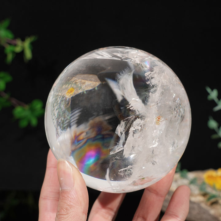 Unique, Natural Top Clear Quartz Sphere