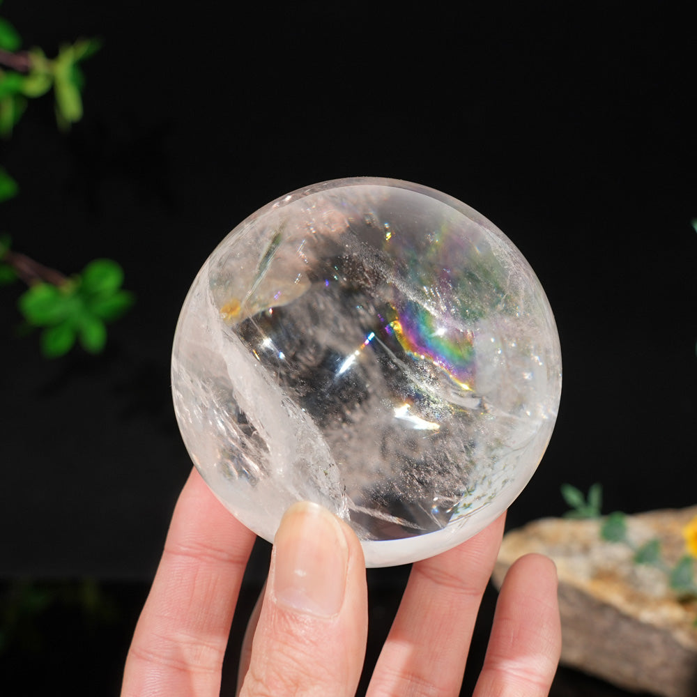 Unique, Natural Top Clear Quartz Sphere