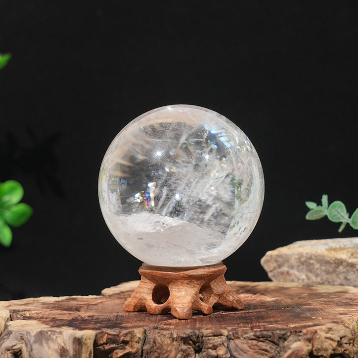 Unique, Natural Top Clear Quartz Sphere