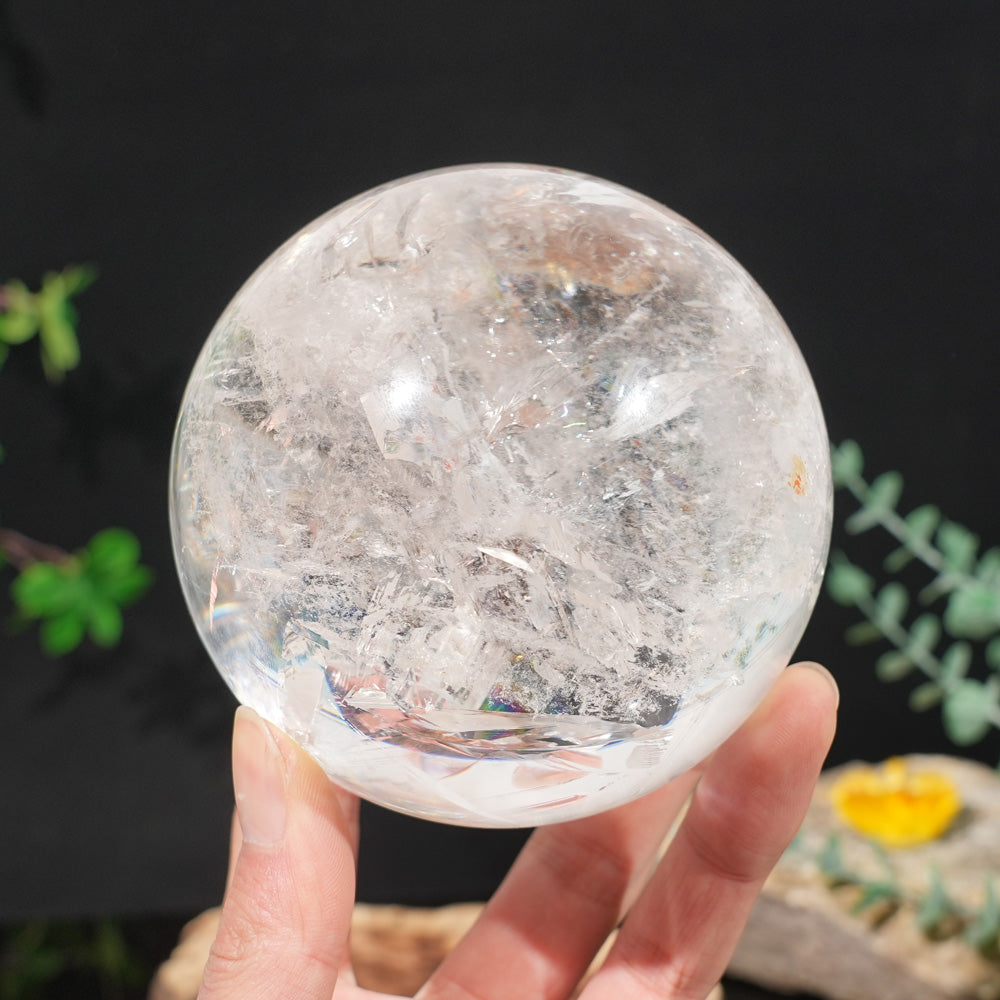 Unique, Natural Top Clear Quartz Sphere